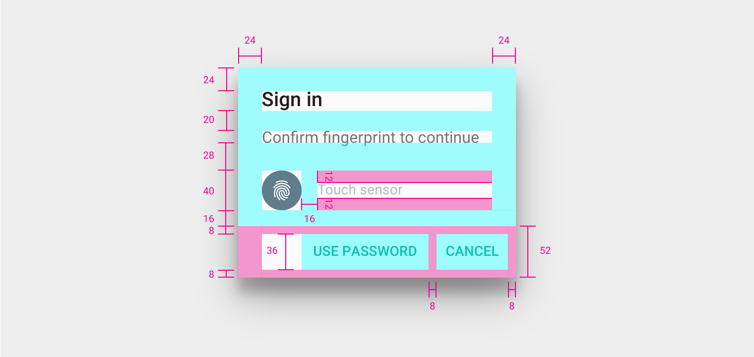 fingerprint Authentication Dialog