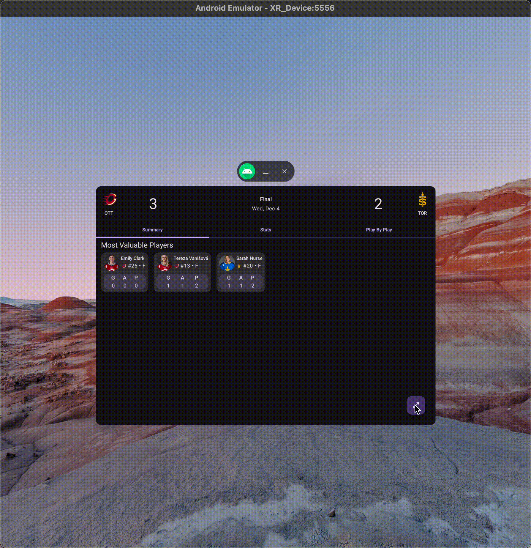 Android XR Emulator Video